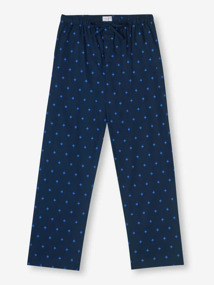 Lounge Pants Men Derek Rose Lounge Pants Nelson 98 Cotton Batiste Navy