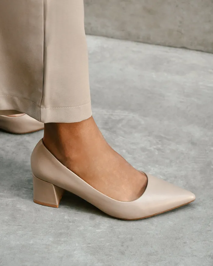 LOW HEELS Women Carrington low heels taupe leather jomercer LOW HEELS Women Carrington low heels taupe leather jomercer