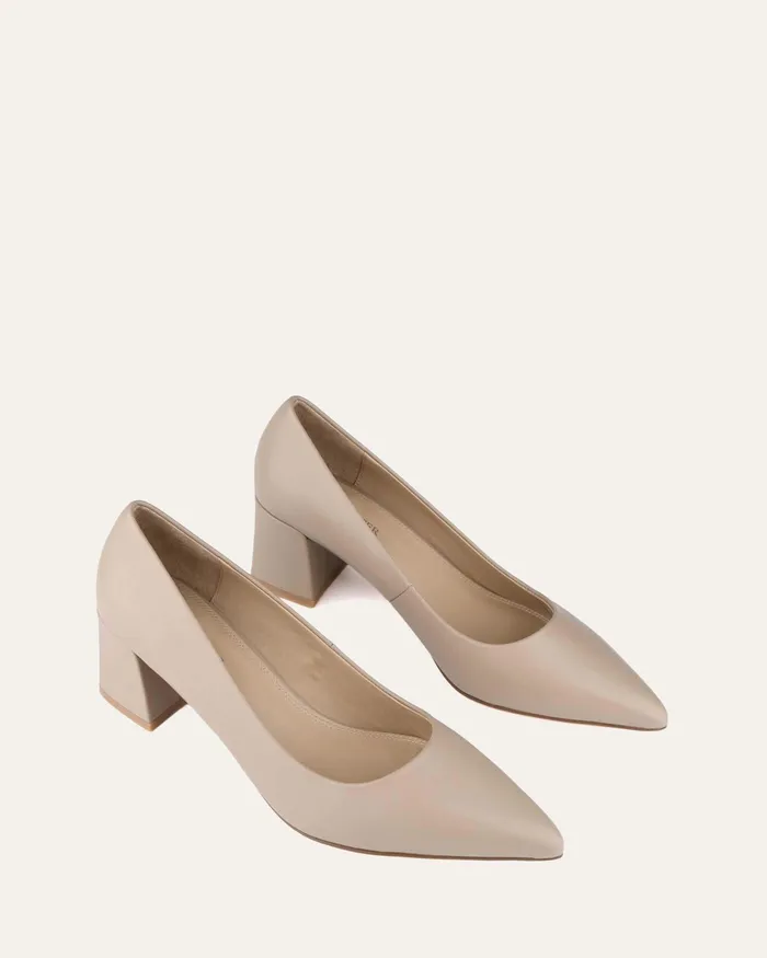 LOW HEELS Women Carrington low heels taupe leather jomercer LOW HEELS Women Carrington low heels taupe leather jomercer