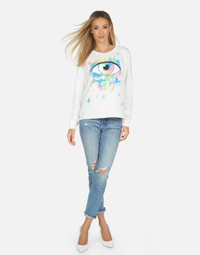 Luella Watercolor Eye Milk Women Lauren Moshi Long Sleeve