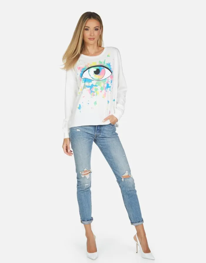 Luella Watercolor Eye Milk Women Lauren Moshi Long Sleeve