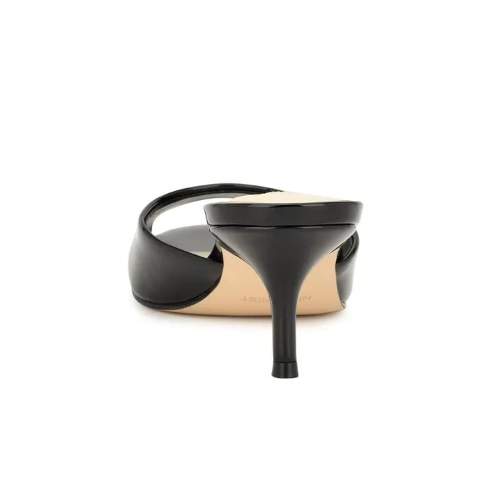 Luvlie Heeled Slide Sandals Black Patent Women Nine West Heels Luvlie Heeled Slide Sandals Black Patent Women Nine West Heels