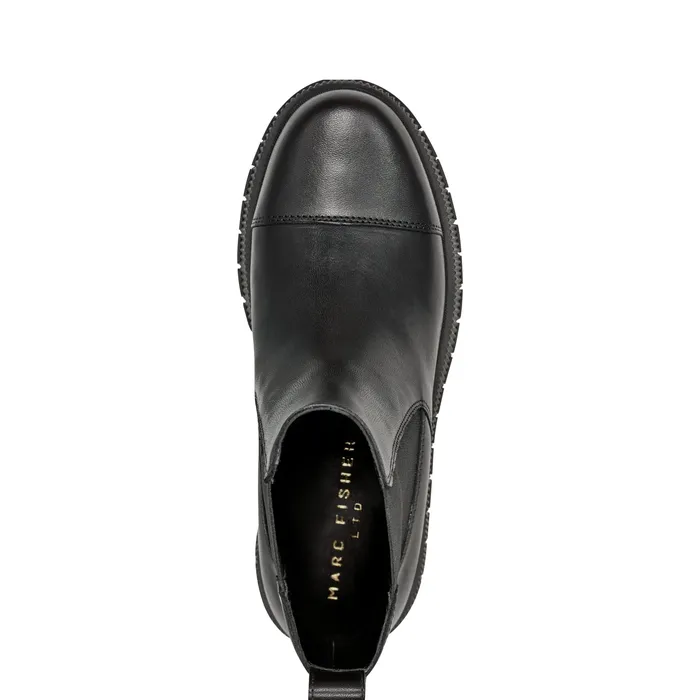 Marc Fisher Booties Women Bermida Lug Sole Bootie Black Leather