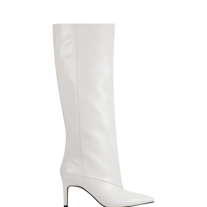 Marc Fisher Boots Women Gentle Dress Boot Ivory Leather