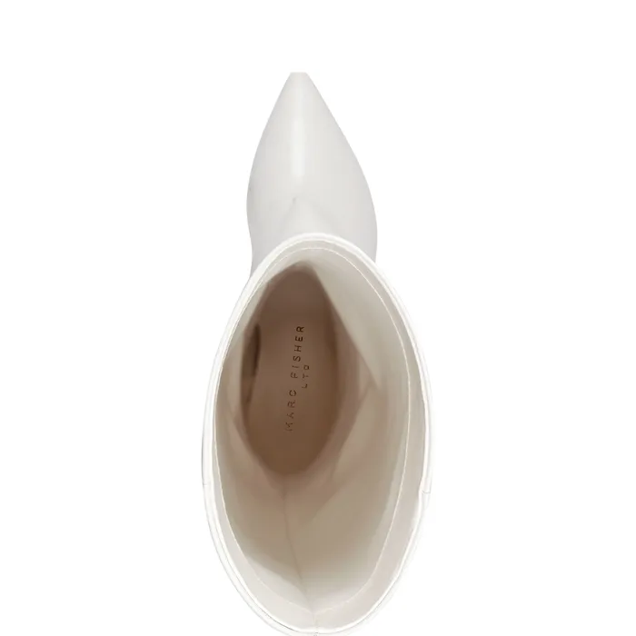 Marc Fisher Boots Women Gentle Dress Boot Ivory Leather