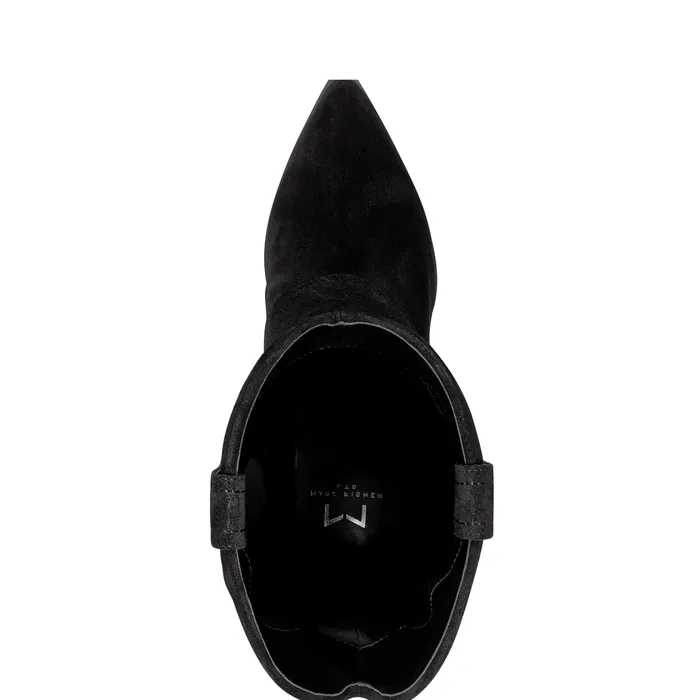 Marc Fisher Calysta Block Heel Pointy Toe Boot Black Women Boots