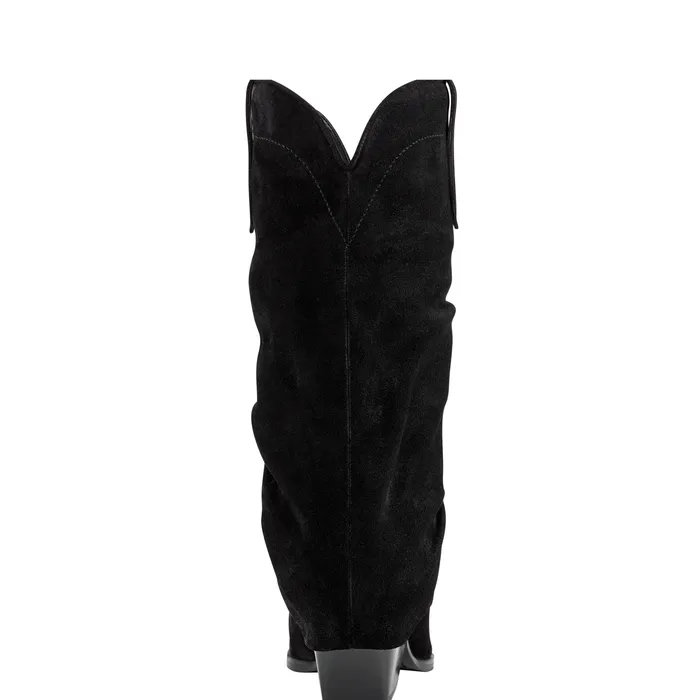 Marc Fisher Calysta Block Heel Pointy Toe Boot Black Women Boots