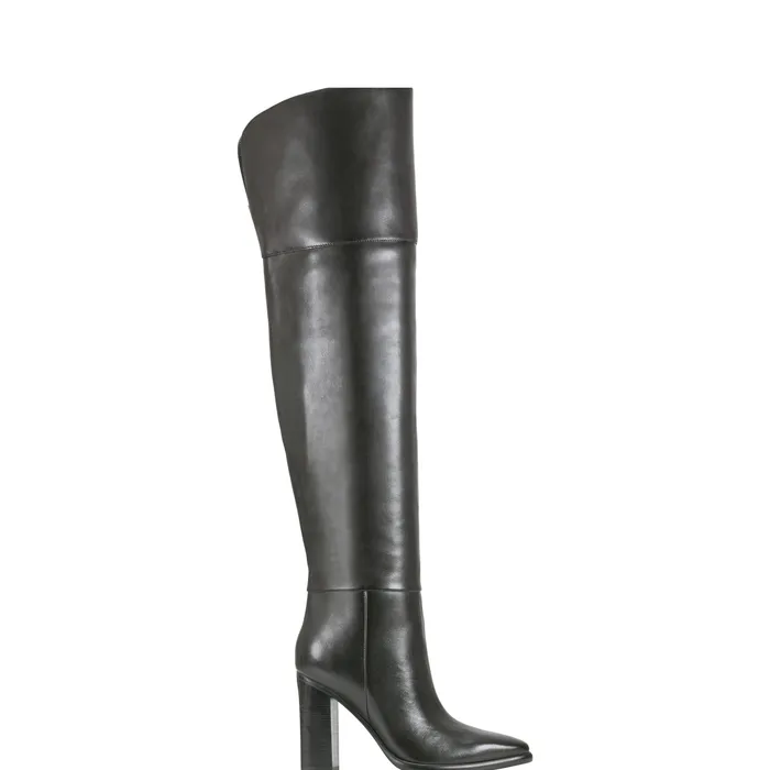 Marc Fisher Lasli Over the Knee Boot Black Leather Women Boots