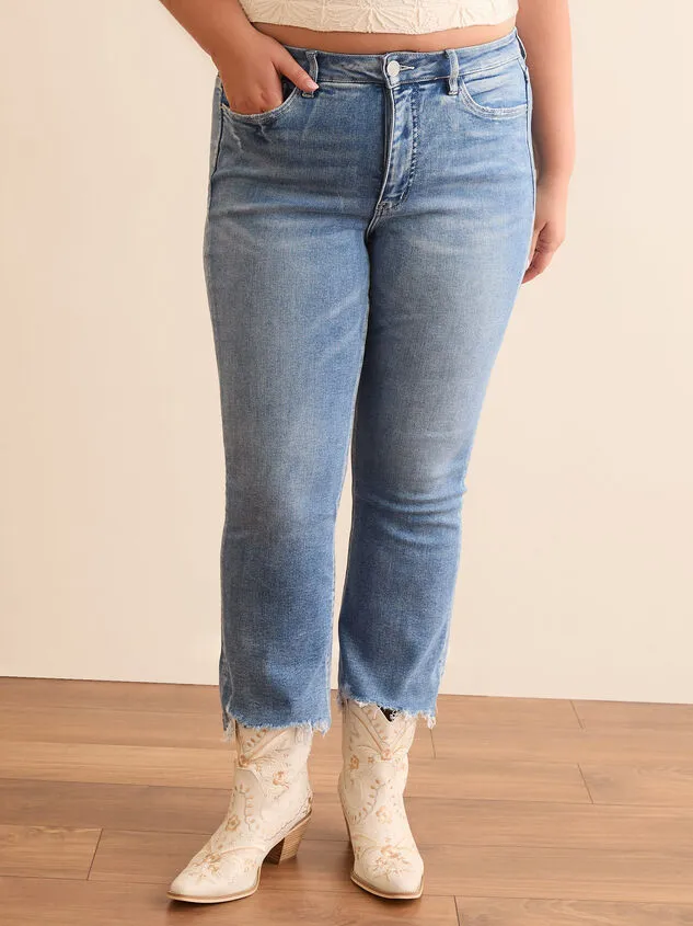 Mary High Rise Raw Hem Jeans Mediumwash Women Altar039d State Bottoms