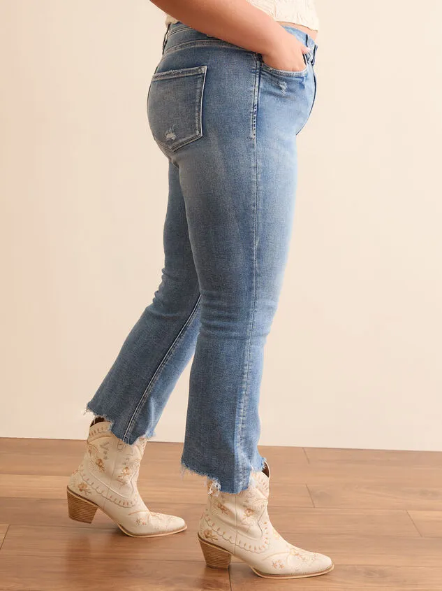 Mary High Rise Raw Hem Jeans Mediumwash Women Altar039d State Bottoms
