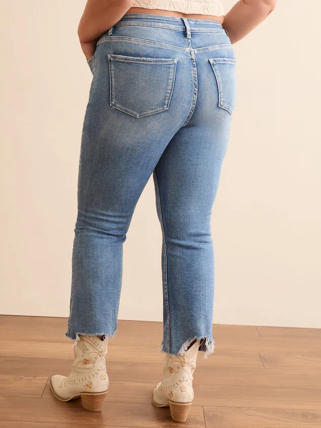 Mary High Rise Raw Hem Jeans Mediumwash Women Altar039d State Bottoms