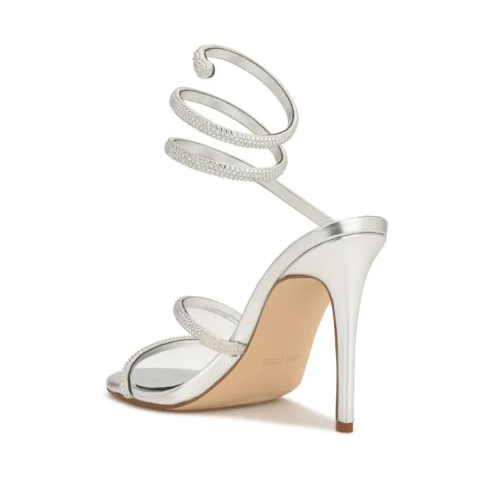 Maskil Ankle Wrap Heeled Sandals Silver Shimmer Women Nine West Heels Maskil Ankle Wrap Heeled Sandals Silver Shimmer Women Nine West Heels