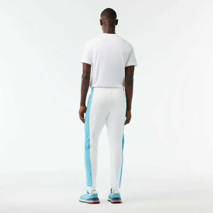 Matching Sets Men Lacoste Men039s Colorblock Sweatpants White Blue Ri6