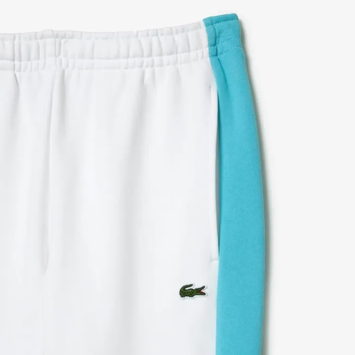 Matching Sets Men Lacoste Men039s Colorblock Sweatpants White Blue Ri6