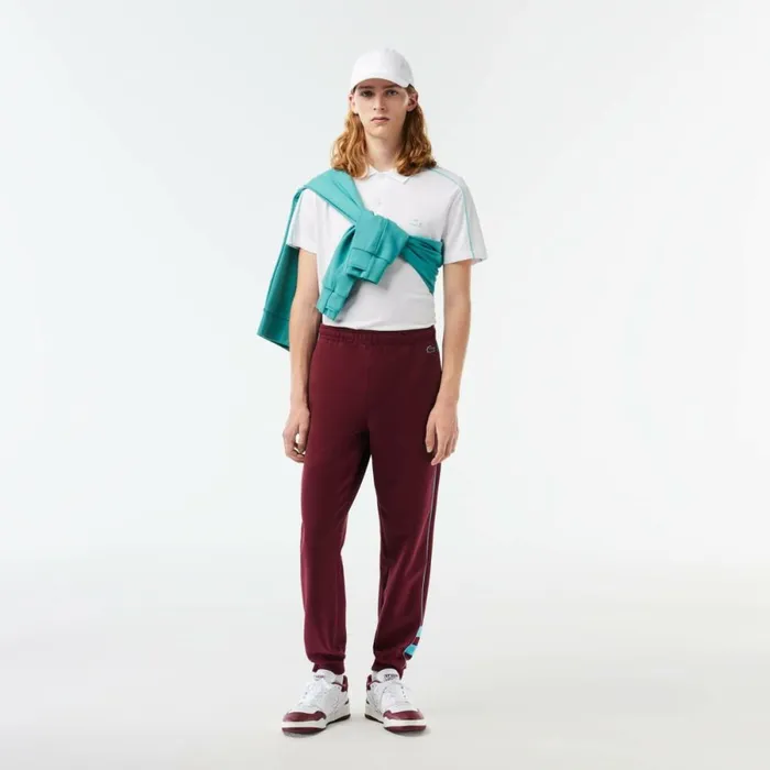 Matching Sets Men Lacoste Men039s Embroidered Regular Fit Sweatpants Bordeaux Blue Ris