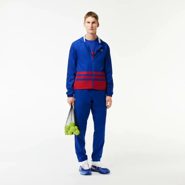 Matching Sets Men Lacoste Men039s Tennis Colorblock Sweatsuit Navy Blue Bordeaux White Isg
