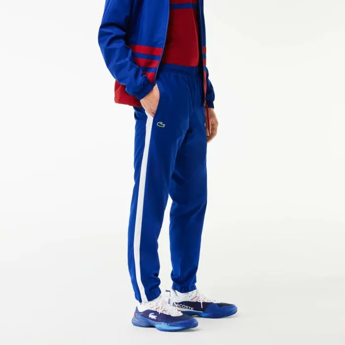Matching Sets Men Lacoste Men039s Tennis Colorblock Sweatsuit Navy Blue Bordeaux White Isg