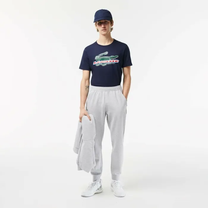 Matching Sets Men Lacoste Mens Mesh Panels Sweatpants Grey Chine Light Grey 9ya
