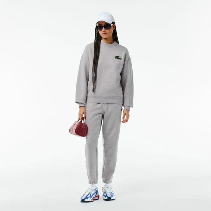 Matching Sets MenWomen Lacoste Unisex Organic Cotton Fleece Sweatpants Grey Chine Cca