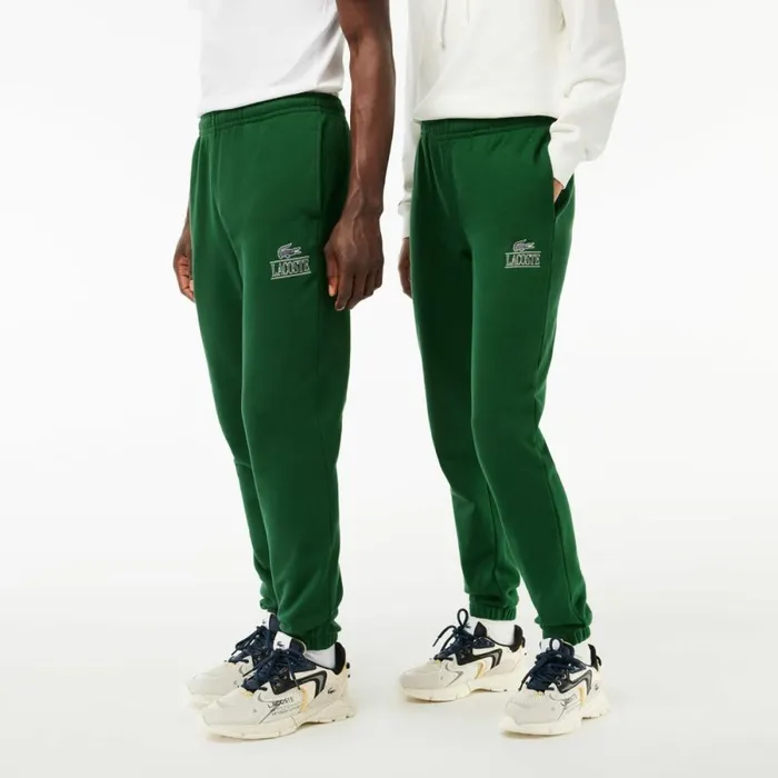 Matching Sets MenWomen Lacoste Unisex Signature Print Sweatpants Pine Green 132