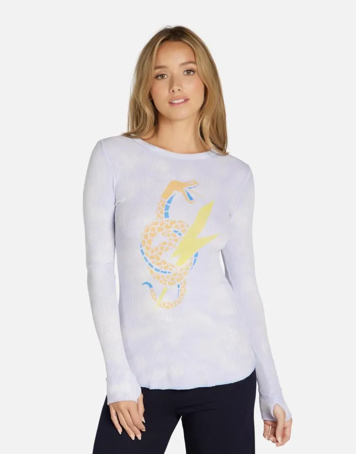 McKinley Lightning Snake Sunfade Lavender Women Lauren Moshi Long Sleeve