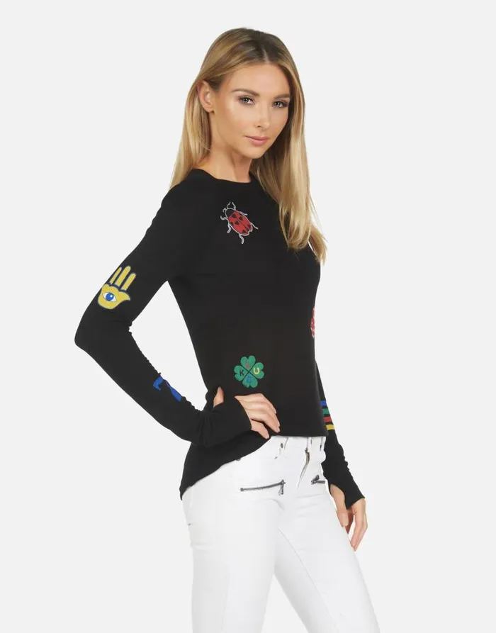 McKinley Lucky Elements Black Women Lauren Moshi Long Sleeve