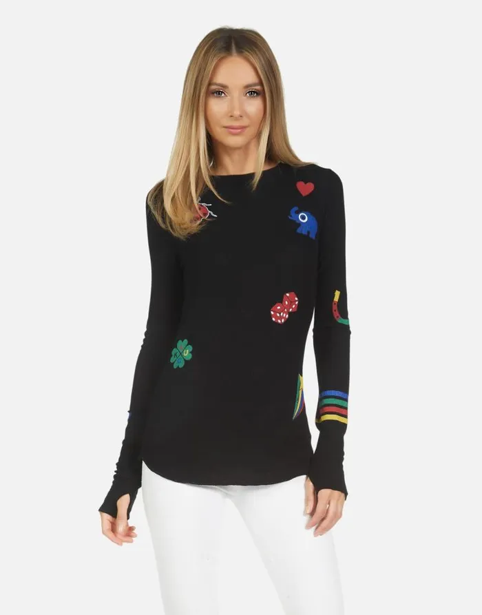 McKinley Lucky Elements Black Women Lauren Moshi Long Sleeve