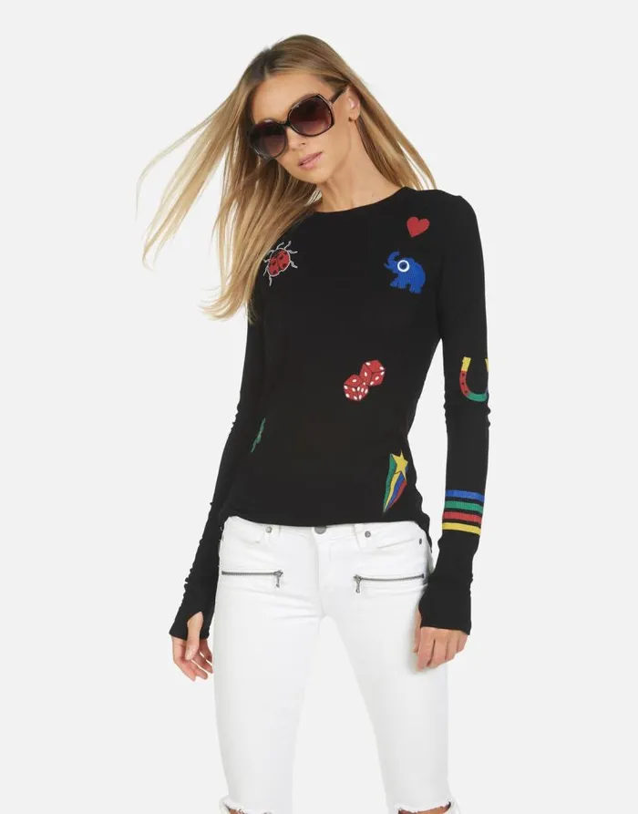 McKinley Lucky Elements Black Women Lauren Moshi Long Sleeve