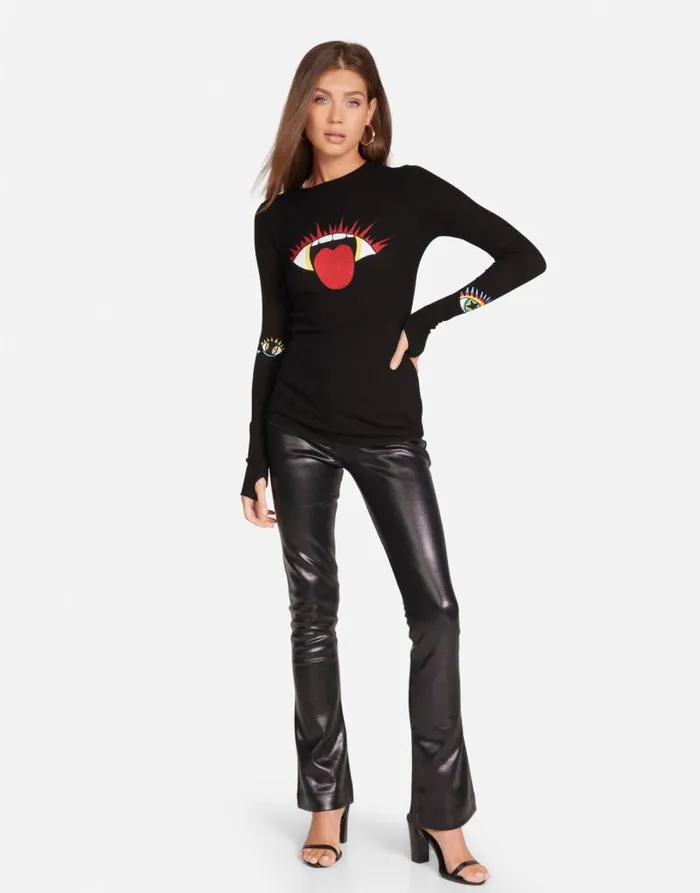 McKinley Rocker Eye Black Women Lauren Moshi Long Sleeve
