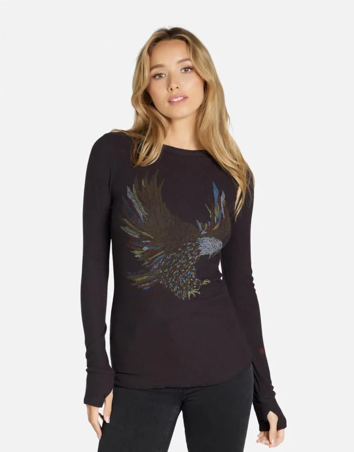 McKinley Vintage Eagle Onyx Women Lauren Moshi Long Sleeve
