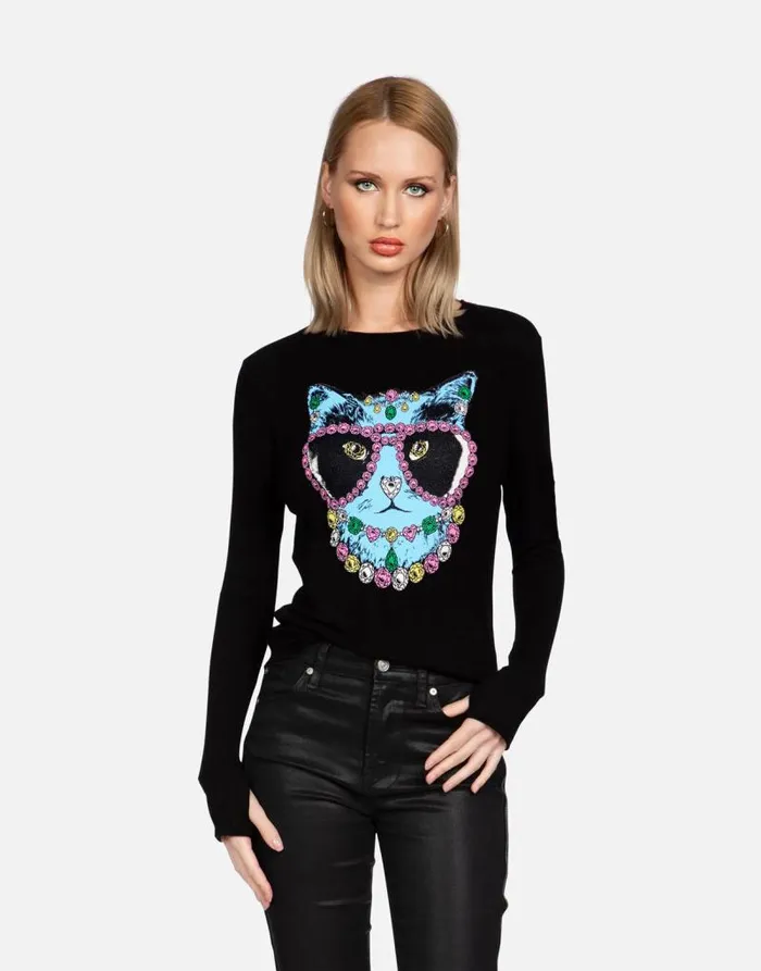 McKinley X Diamond Cat Black Women Lauren Moshi Long Sleeve