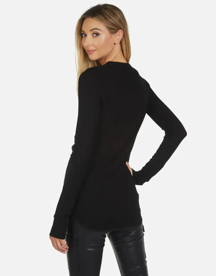 McKinley X Scribble Lip Black Women Lauren Moshi Long Sleeve