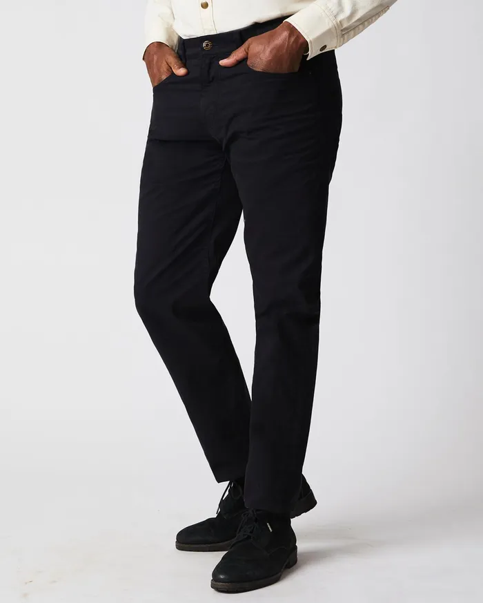 Men 5 Pocket Pant Black Billy Reid Bottoms