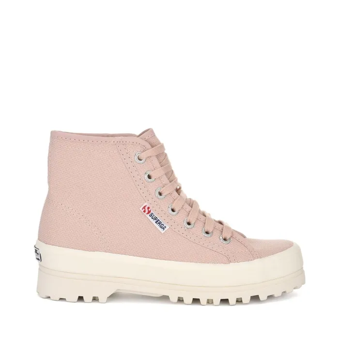 Men Ankle Boots Unisex 2341 ALPINA Laced PINK SKINF AVORIO Superga Ankle Boots
