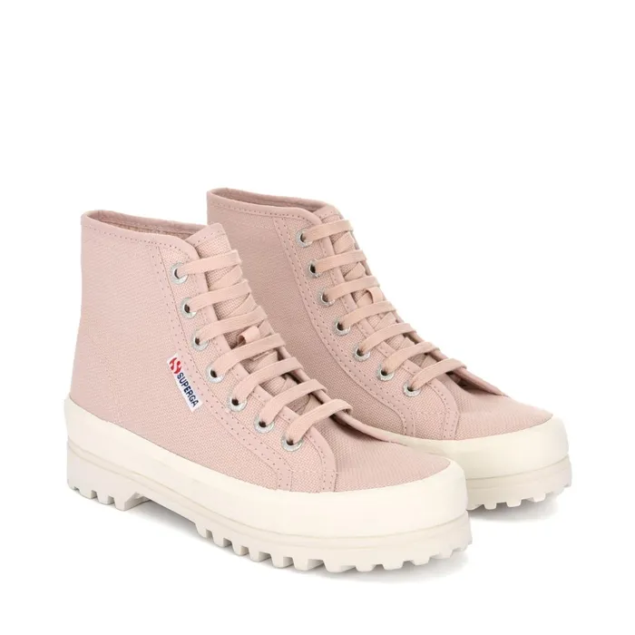 Men Ankle Boots Unisex 2341 ALPINA Laced PINK SKINF AVORIO Superga Ankle Boots