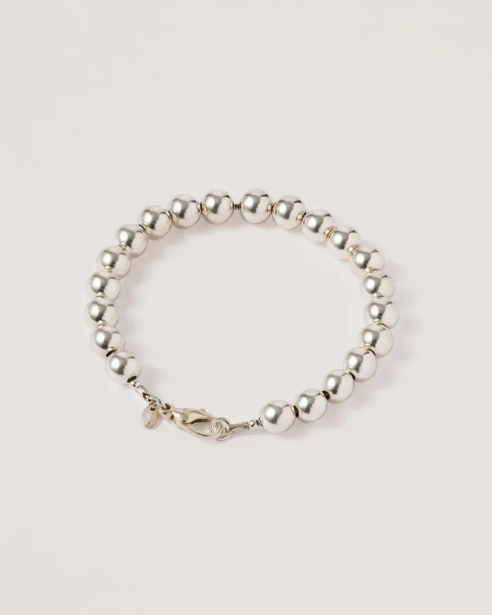 Men Ball Link 18cm Bracelet Silver YMC Jewellery