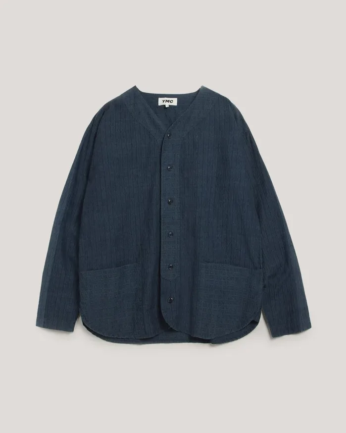 Men Baseball Shirt Indigo YMC Shirts