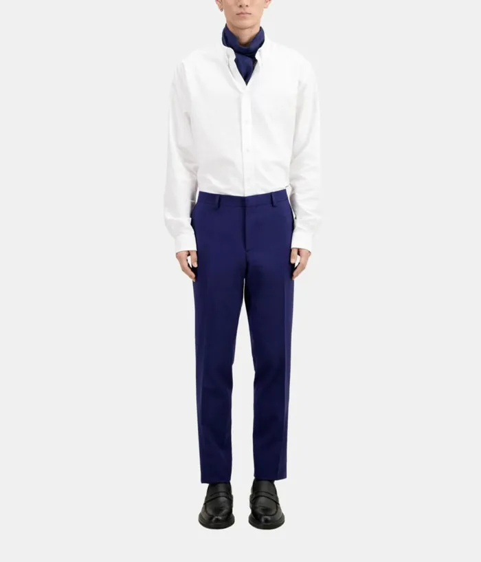 Men Blazers and Suits THE KOOPLES Bright Blue Wool Suit Trousers