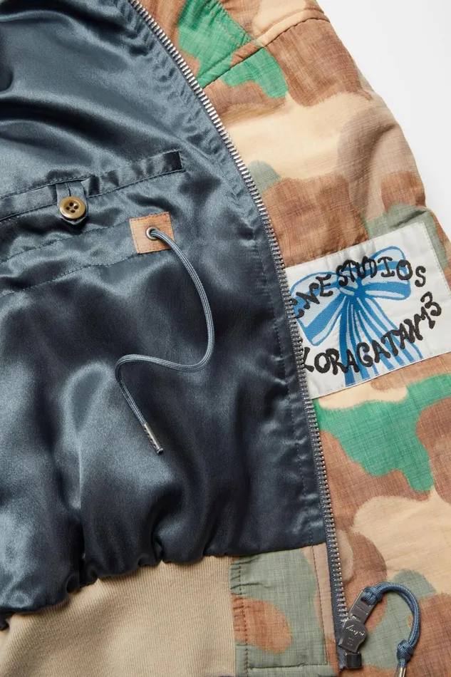 Men Bomber Jacket Orangegreen Acne Studios Outerwear