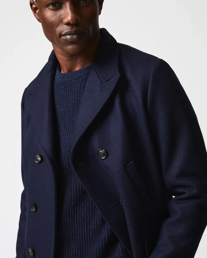 Men Bond Peacoat Navy Billy Reid Jackets and Outerwear