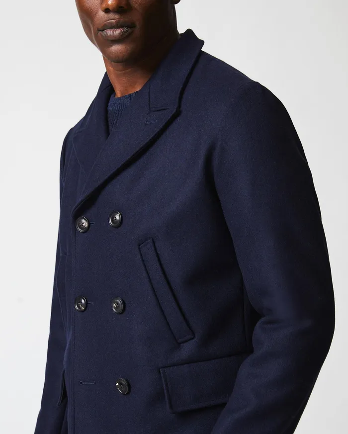 Men Bond Peacoat Navy Billy Reid Jackets and Outerwear