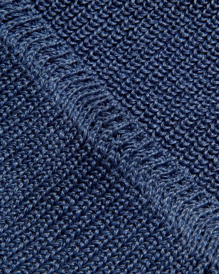 Men Cableami Waffle Beanie Hat Blue YMC Headwear
