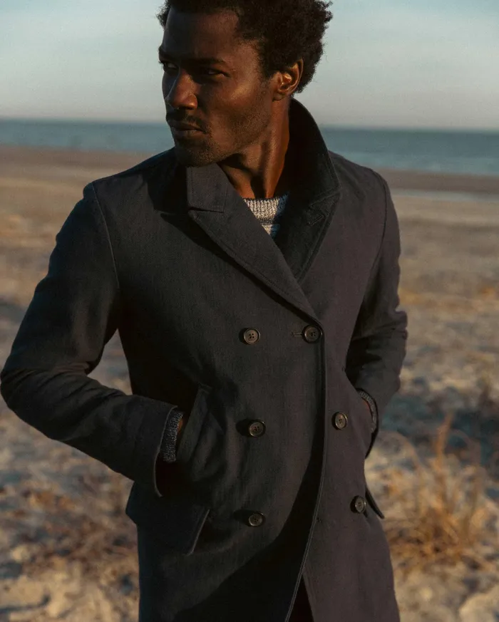 Men Canvas Bond Peacoat Navy Billy Reid Jackets and Outerwear