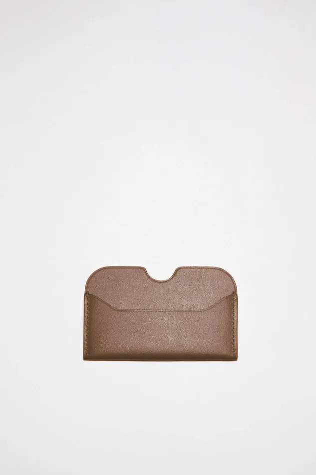 Men Card Holder Camel Brown Acne Studios Small Leather Goods