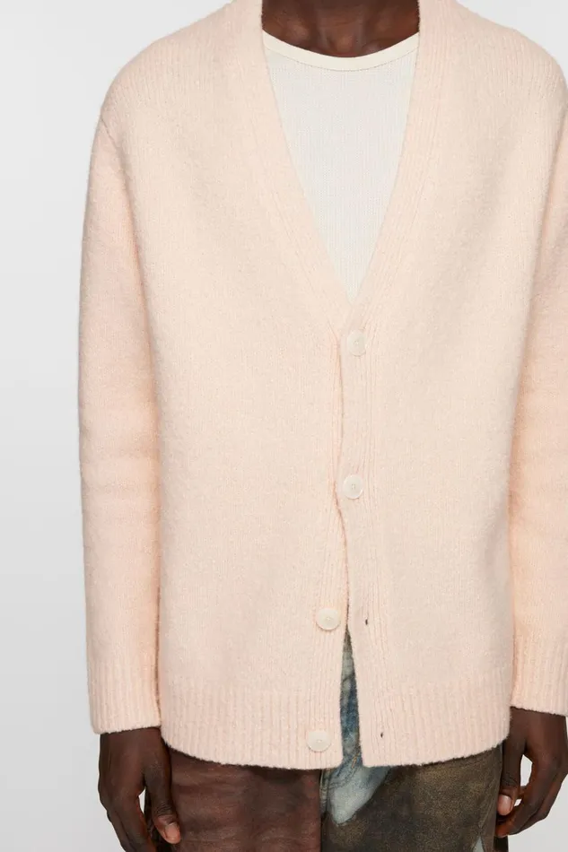 Men Cardigan Wool Blend Light Pink Acne Studios Knitwear