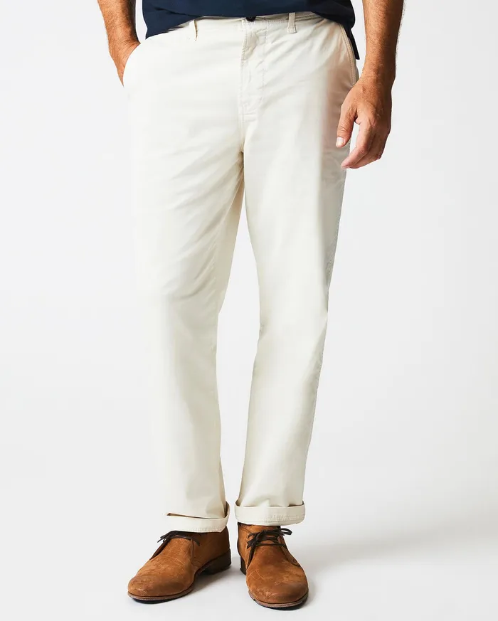 Men Chino Pant Eggshell Billy Reid Bottoms