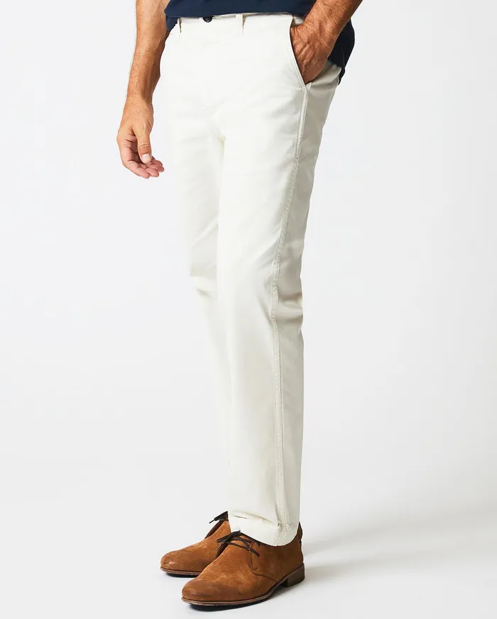 Men Chino Pant Eggshell Billy Reid Bottoms