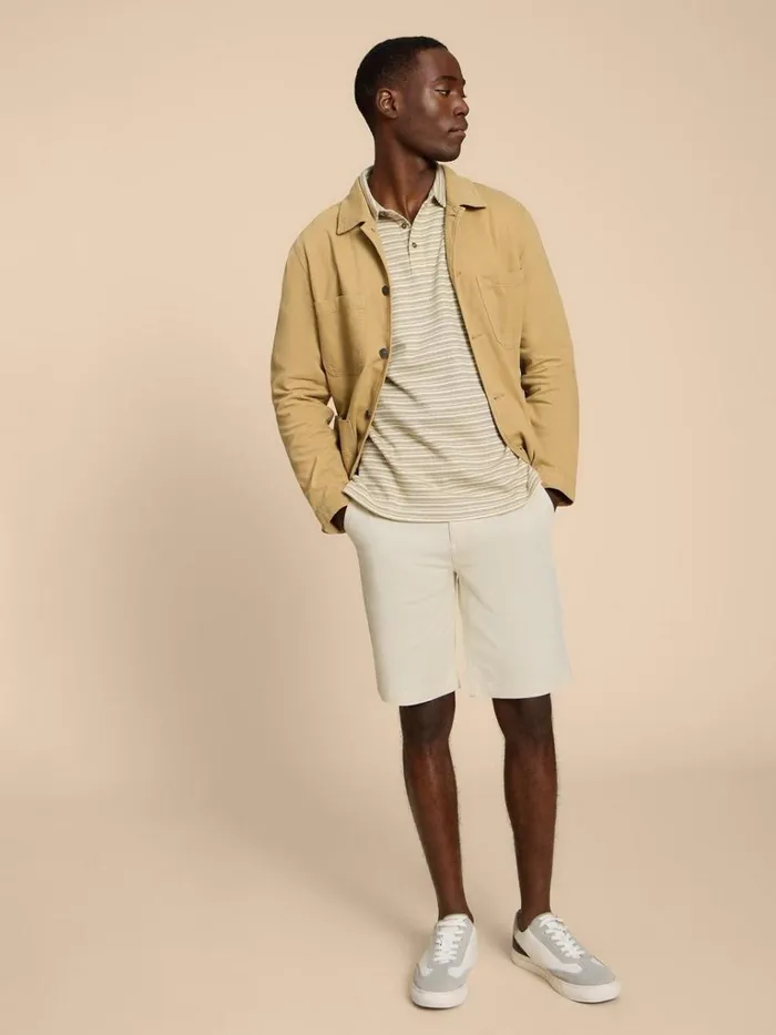 Men CHINOS White Stuff Sutton Organic Chino Short Natural White