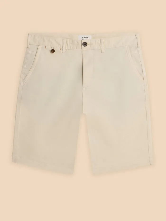 Men CHINOS White Stuff Sutton Organic Chino Short Natural White Men CHINOS White Stuff Sutton Organic Chino Short Natural White