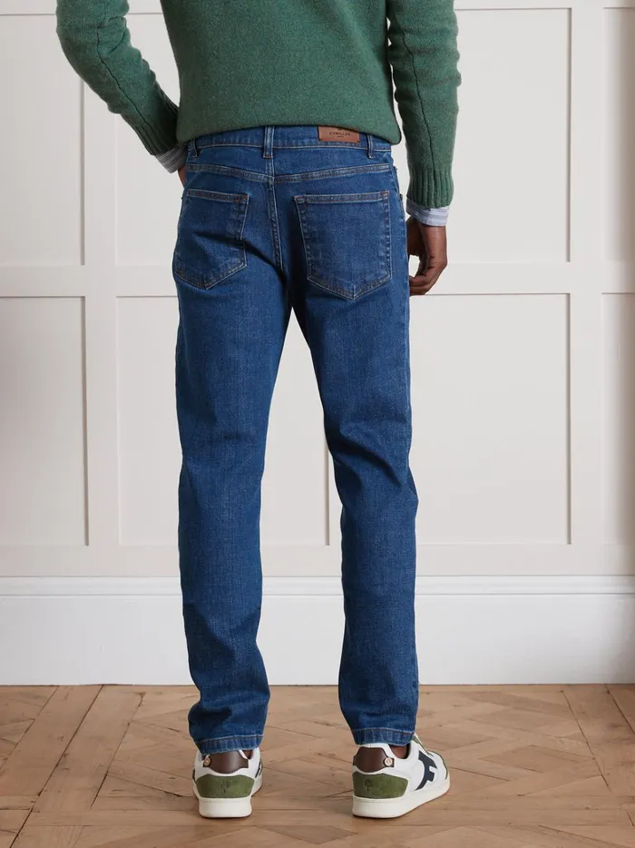Men Clothing Cyrillus Regular Organic Cotton Jeans With An EcoFriendly Wash Denim Bleu Stone